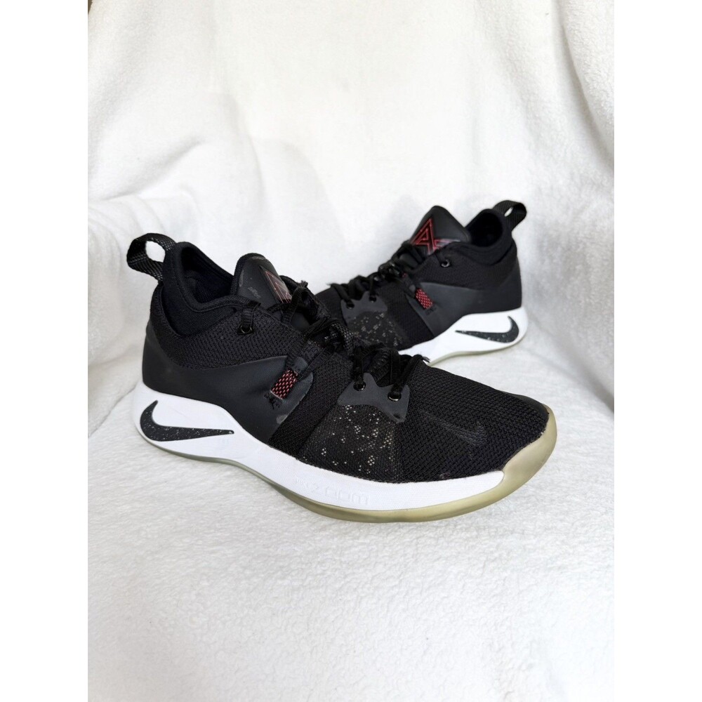 NIKE Air Zoom Paul George PG2 TAURUS Black Solar Red Basketball Shoes 9.5 AJ2039